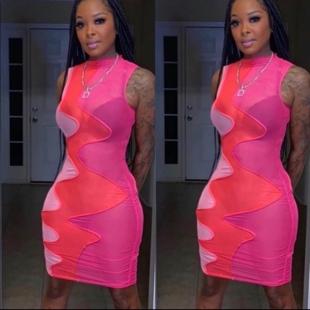 COPY - Neon sheer dress